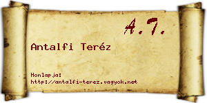 Antalfi Teréz névjegykártya